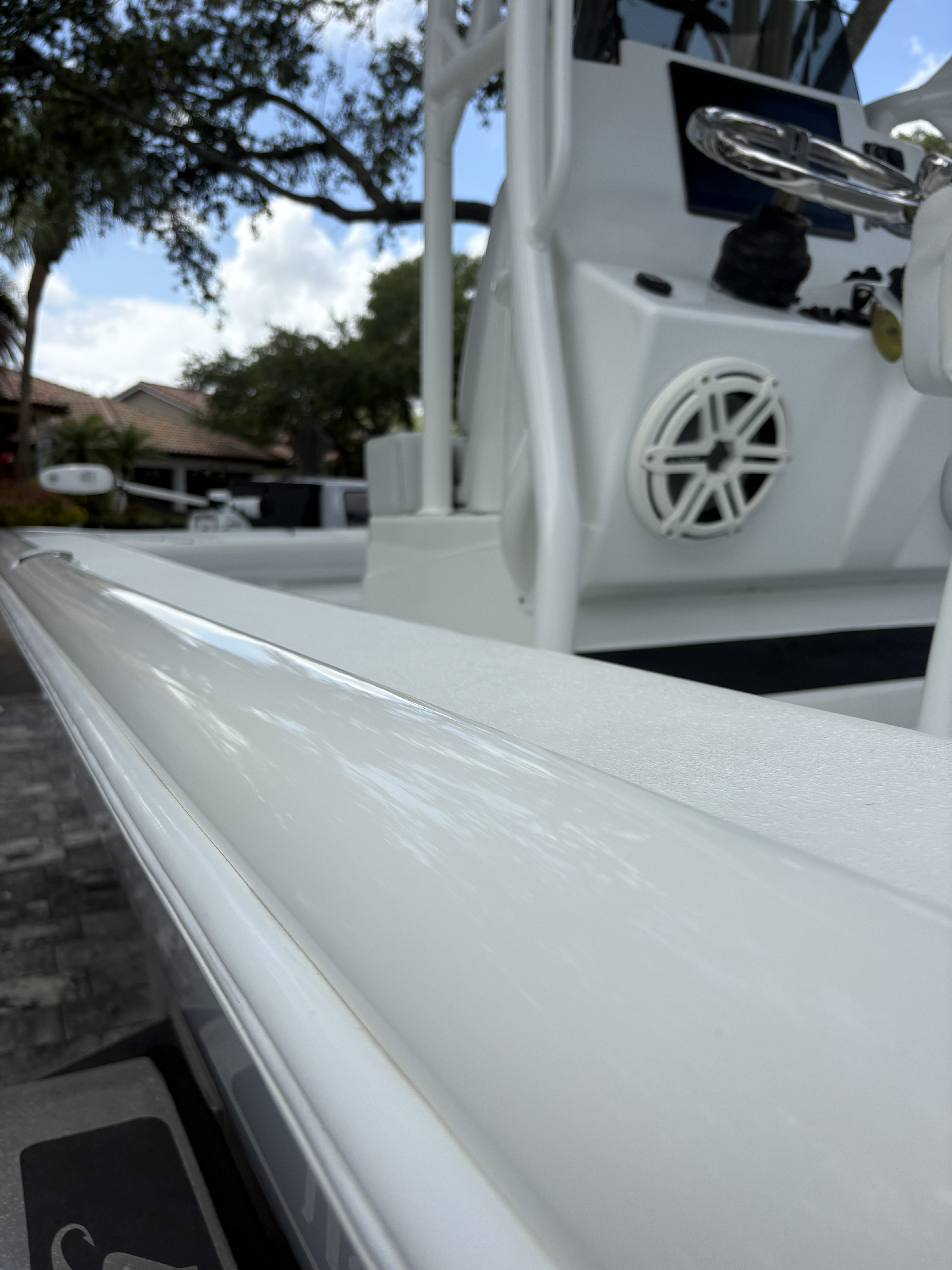 Gunwale & rub rail polish after detailing