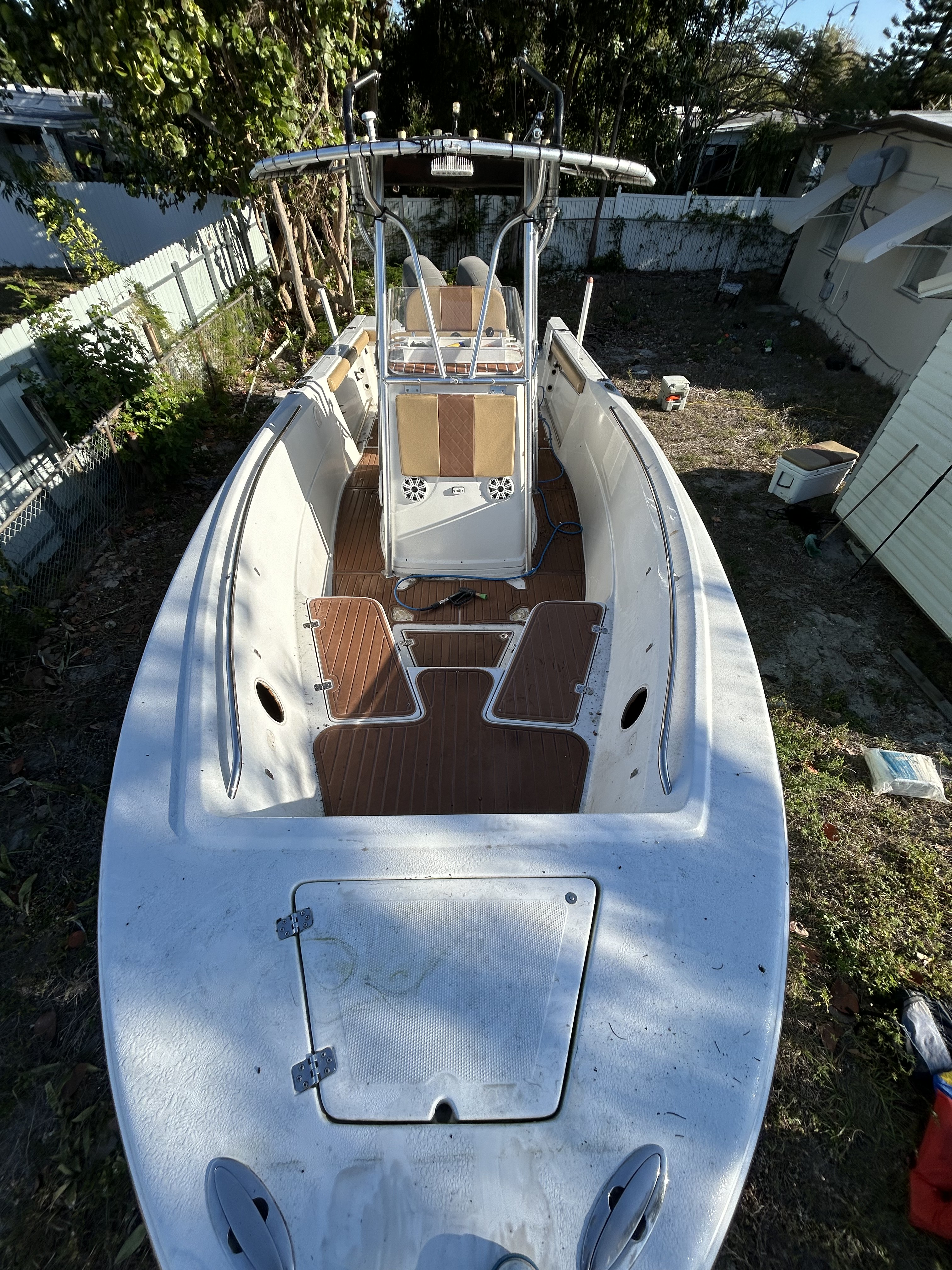 Full center console restoration before detailing